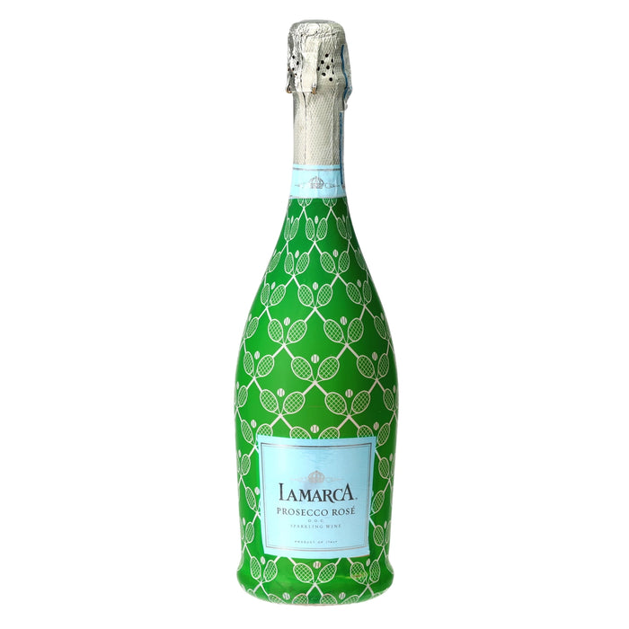 Preppy Tennis Match Prosecco Bottle Wrap — 360 view