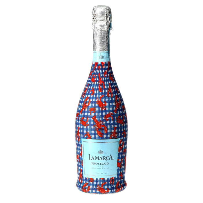 New England Lobster Party Prosecco Bottle Wrap — 360 view