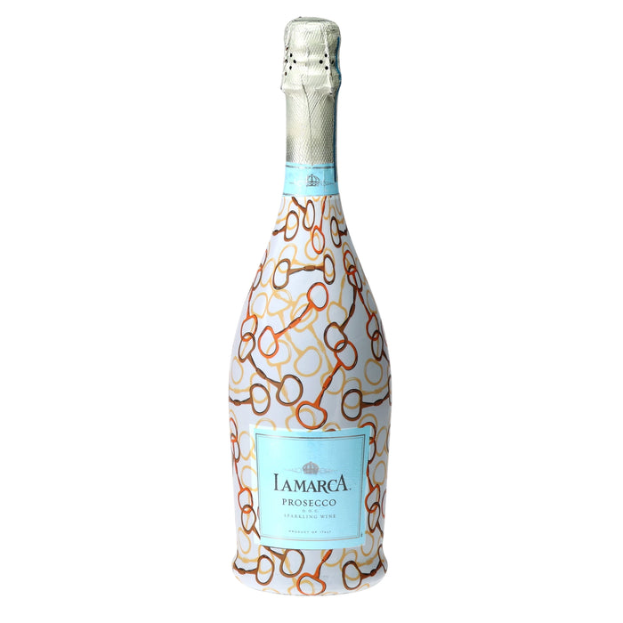 Equestrian Loops Prosecco Bottle Wrap — 360 view