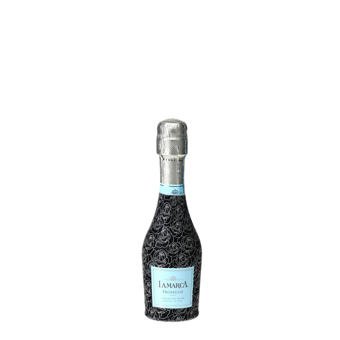 Black & White Roses Mini Prosecco Wraps (6-Pack) — 360 view