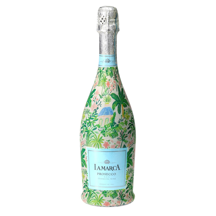 Verde Palm Pavilion Prosecco Bottle Wrap — 360 view