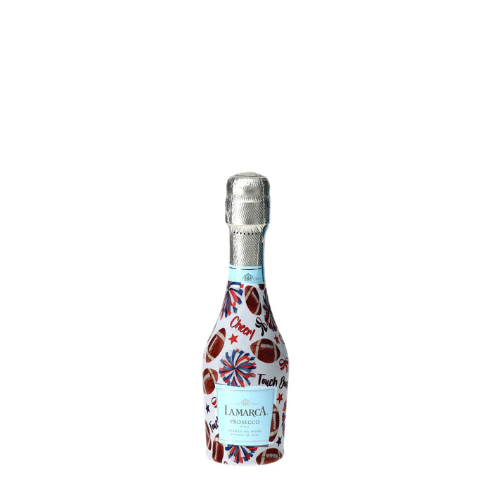 Red & Navy Game Day Mini Prosecco Wraps (6-Pack) — 360 view