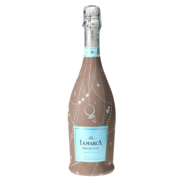 Taupe Pearls & Prosecco Prosecco Bottle Wrap — 360 view