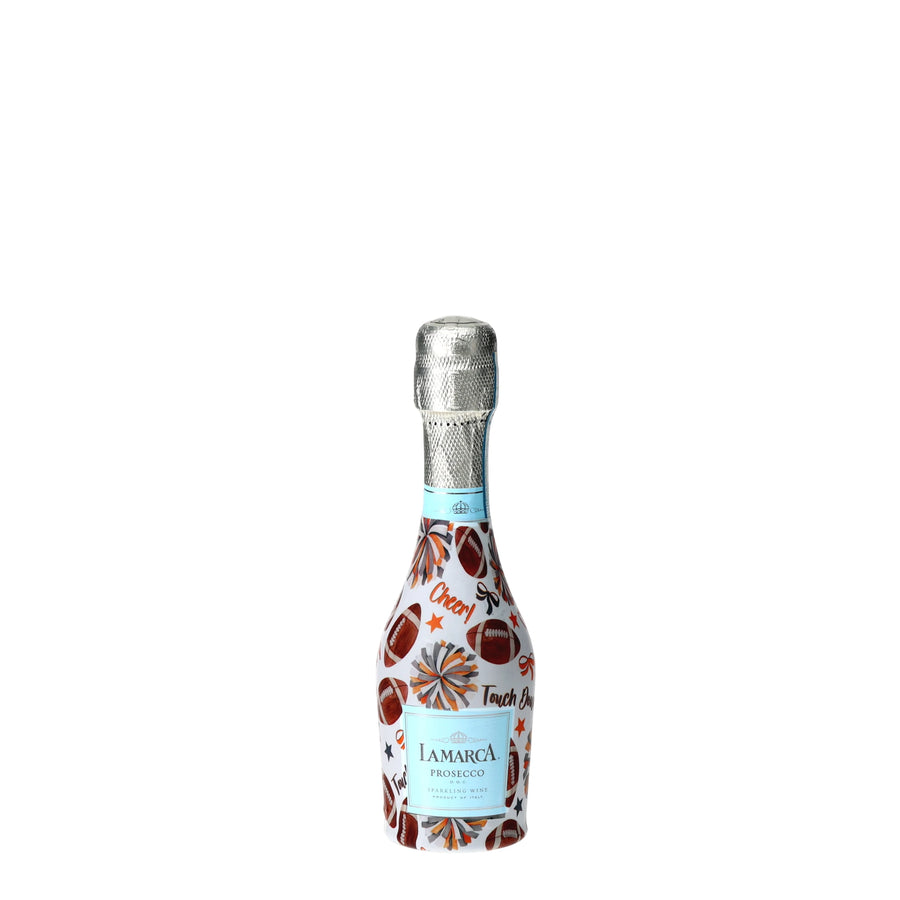 Beau Bottles Orange and Grey Game Day - MINI Prosecco Collection - Set of 6 (Wraps Only) — 360 view