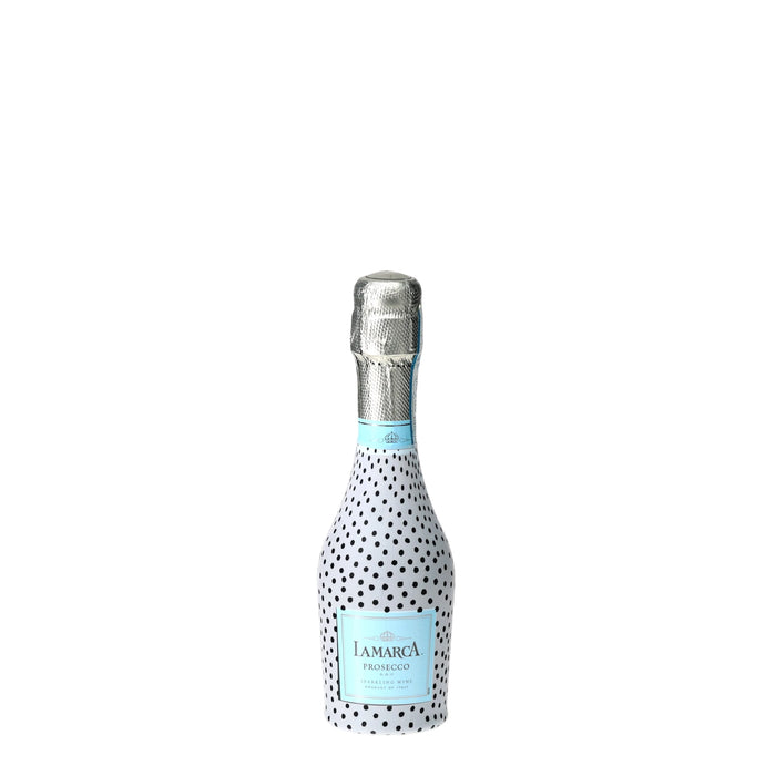 Black & White Dots Mini Prosecco Wraps (Set of 3) — 360 view