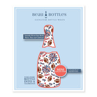 Thumbnail for Red and Navy Game Day Mini Bottle Wrap Set on Mini La Marca Prosecco
