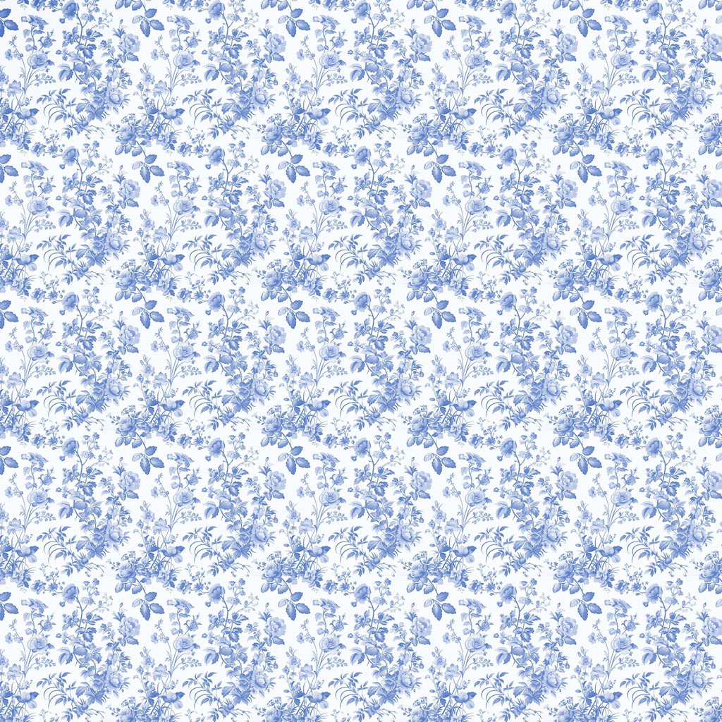 Grandmillenial Blue Floral Bottle Wrap on Champagne Bottle