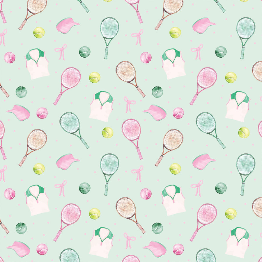 Racquets & Ribbons Bottle Wrap on Champagne Bottle